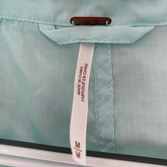 Free People Parachute Festival Windbreaker Rip stop Packable Jacket Light Blue - Picture 5 of 7